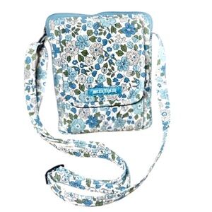 Bella Taylor Delicate Floral Blue Hipster Crossbody Bag